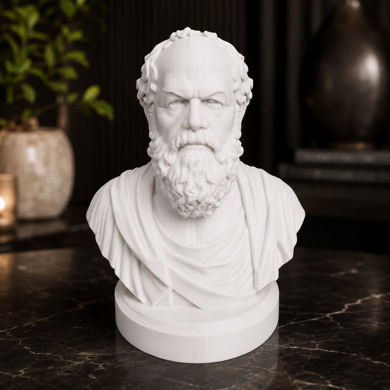 Detalle de Busto de Sócrates 20 cm