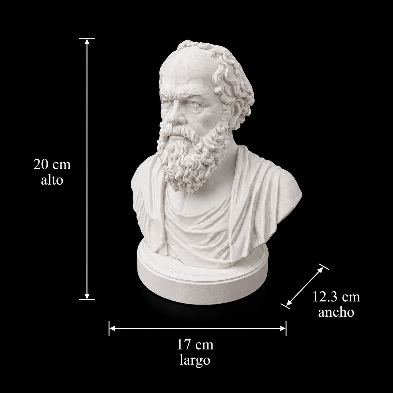 Busto de Sócrates 20 cm - Ariz Creativo
