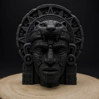Busto Guerrero Jaguar Azteca 15 cm - Ariz Creativo
