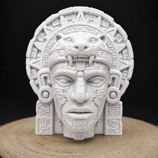 Busto Guerrero Jaguar Azteca 15 cm - Ariz Creativo