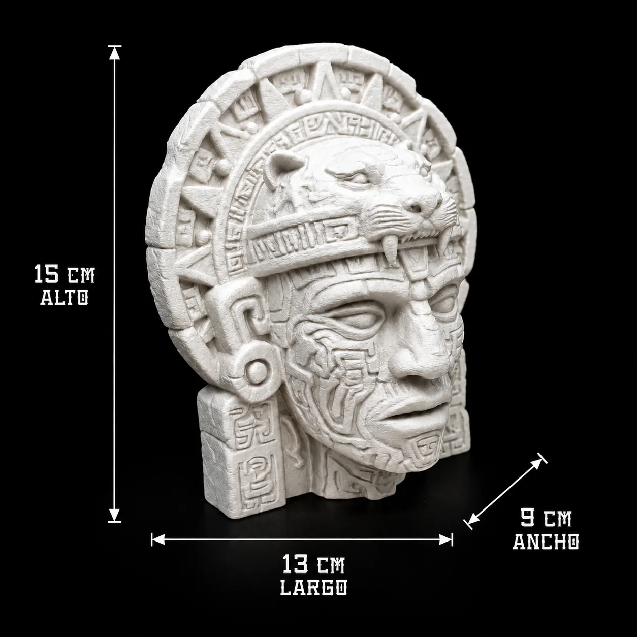 Busto Guerrero Jaguar Azteca 15 cm - Ariz Creativo