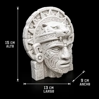 Busto Guerrero Jaguar Azteca 15 cm - Ariz Creativo