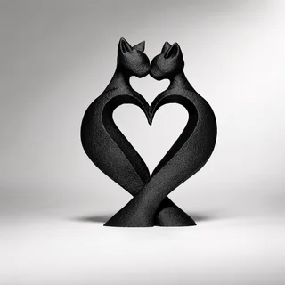 Escultura Amor de Gatos - Ariz Creativo