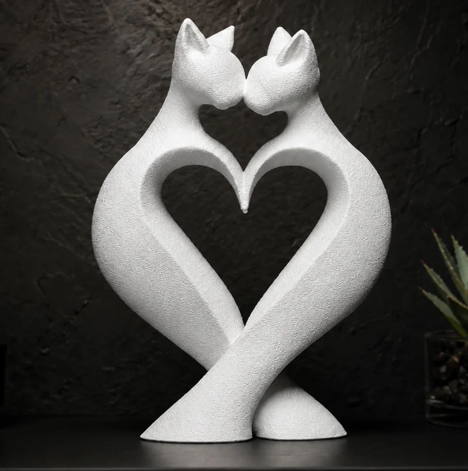 Escultura Amor de Gatos - Ariz Creativo