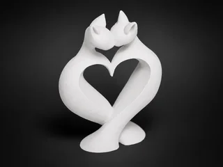 Escultura Amor de Gatos - Ariz Creativo
