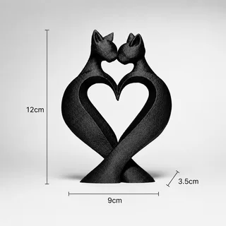 Escultura Amor de Gatos - Ariz Creativo