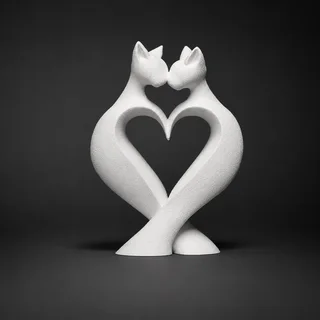 Escultura Amor de Gatos - Ariz Creativo
