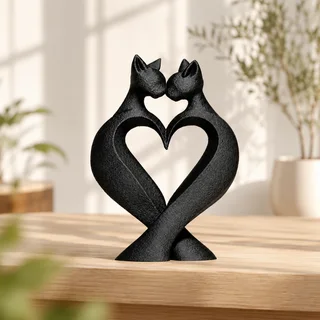 Escultura Amor de Gatos - Ariz Creativo