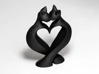 Escultura Amor de Gatos - Ariz Creativo