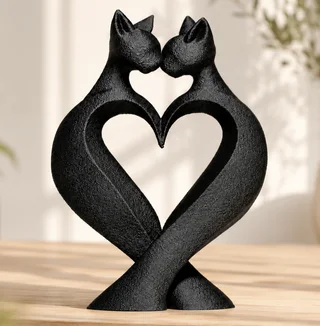 Escultura Amor de Gatos - Ariz Creativo