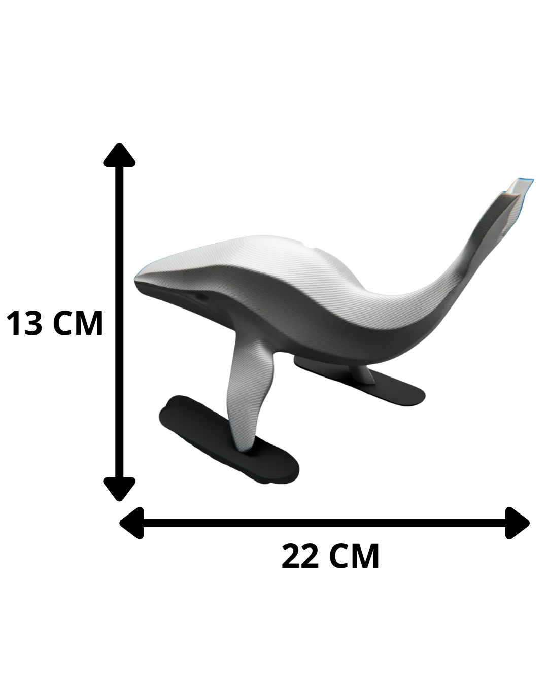 Escultura Ballena Minimalista 22 cm - Ariz Creativo