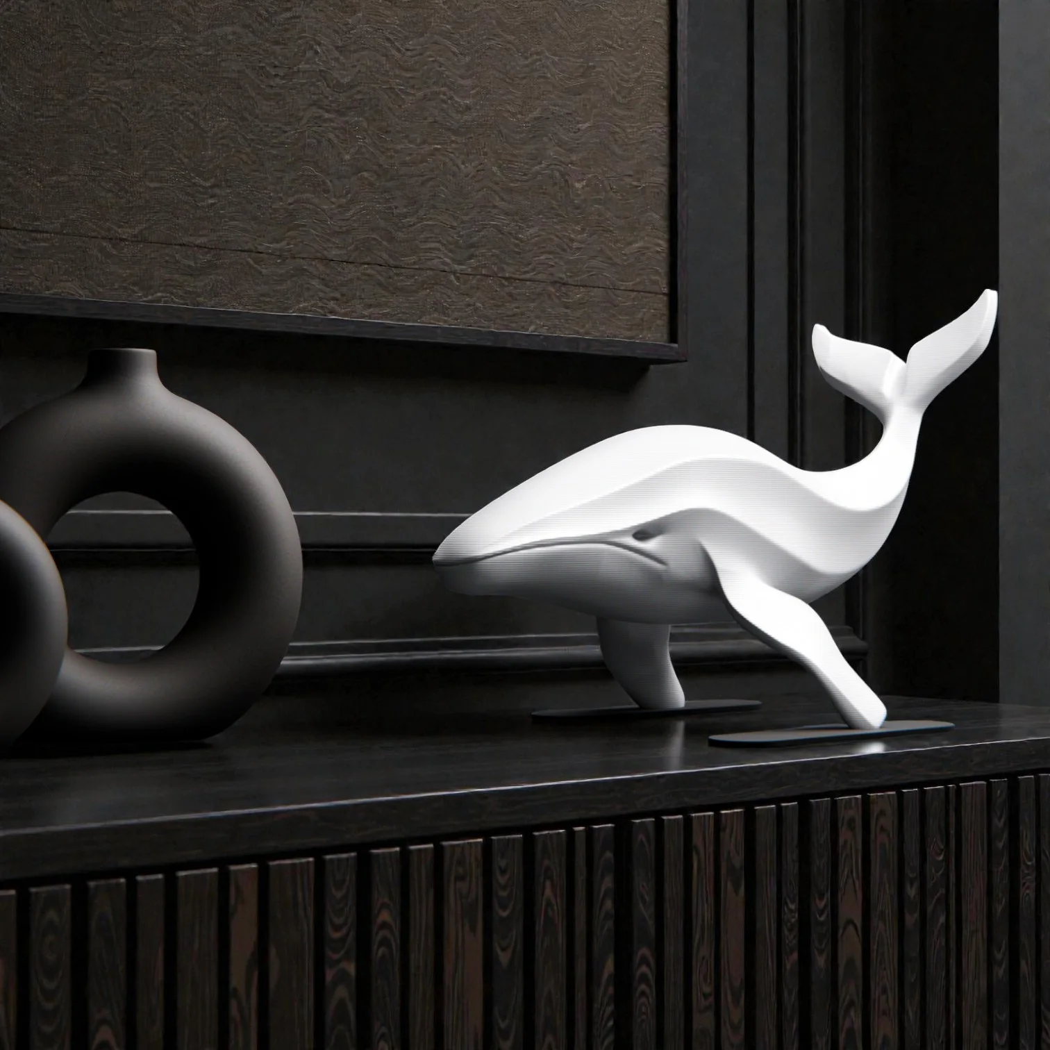 Escultura Ballena Minimalista 22 cm - Ariz Creativo