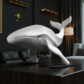 Escultura Ballena Minimalista 22 cm - Ariz Creativo