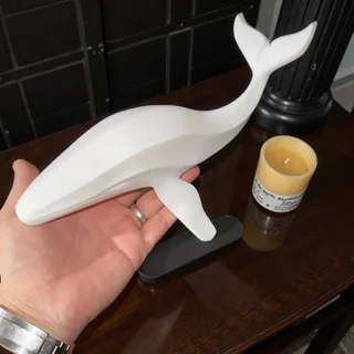 Escultura Ballena Minimalista 22 cm - Ariz Creativo