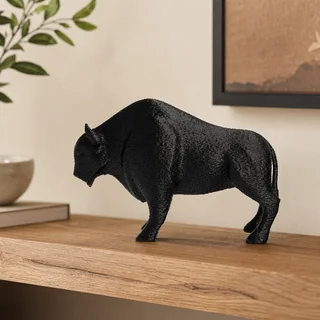 Escultura Bisonte Minimalista 15 cm