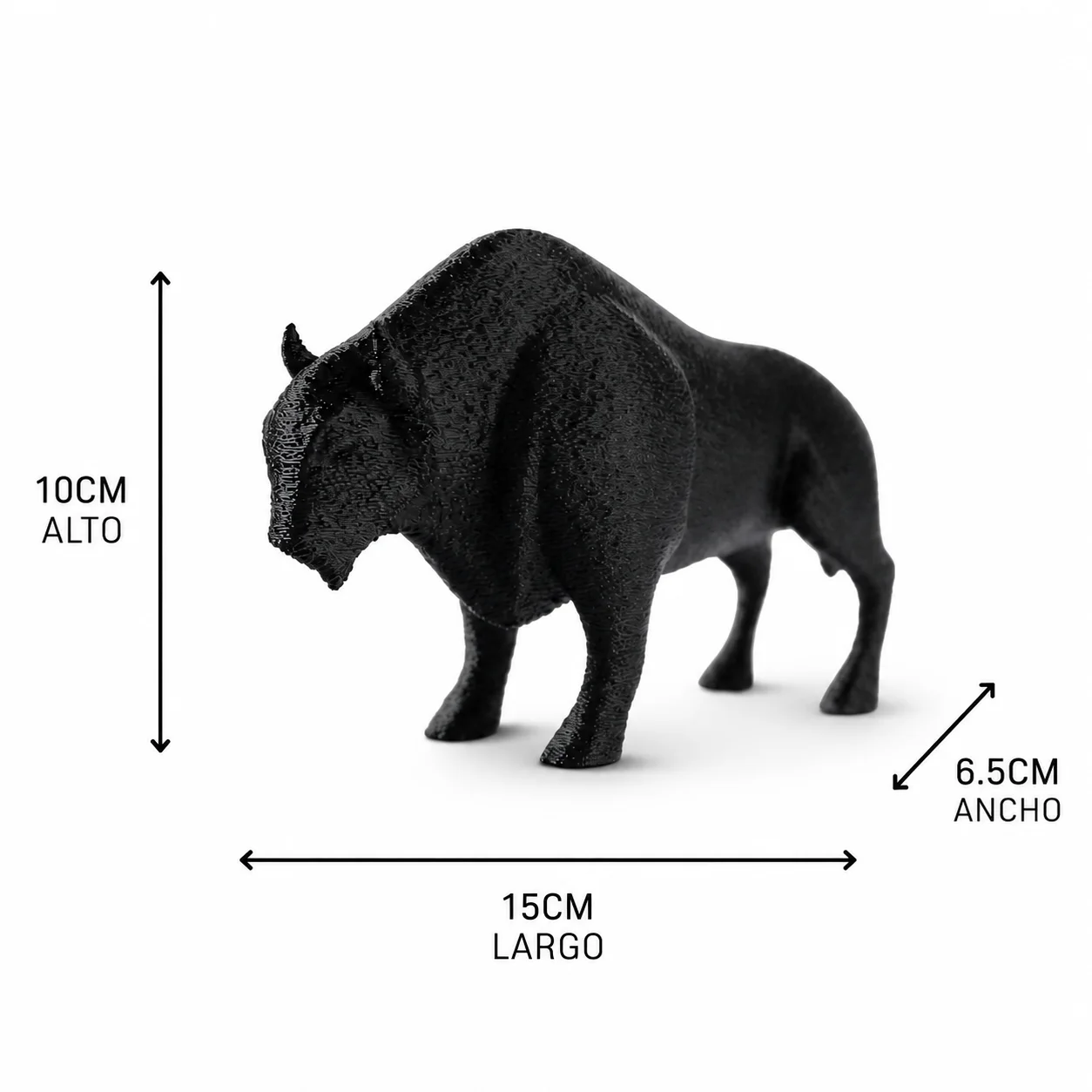 Escultura Bisonte Minimalista 15 cm - Ariz Creativo