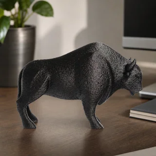 Escultura Bisonte Minimalista 15 cm - Ariz Creativo