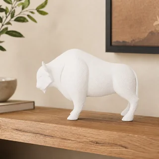 Escultura Bisonte Minimalista 15 cm - Ariz Creativo