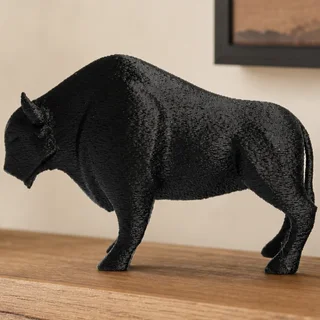 Escultura Bisonte Minimalista 15 cm - Ariz Creativo