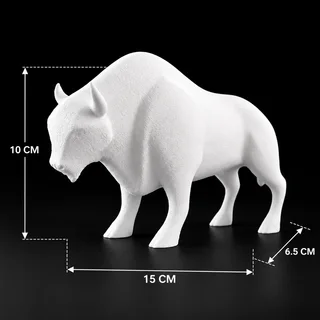 Escultura Bisonte Minimalista 15 cm - Ariz Creativo