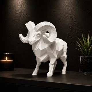 Escultura Borrego Geométrico - Ariz Creativo