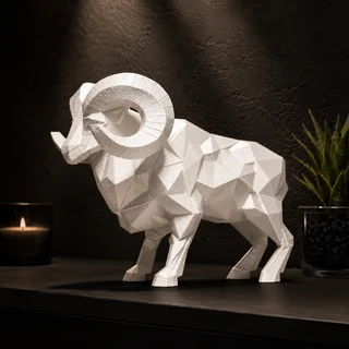 Escultura Borrego Geométrico - Ariz Creativo
