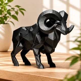 Escultura Borrego Geométrico