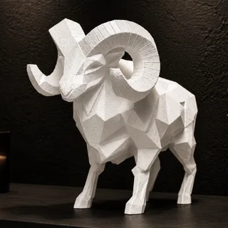 Escultura Borrego Geométrico - Ariz Creativo
