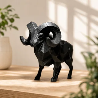 Escultura Borrego Geométrico - Ariz Creativo
