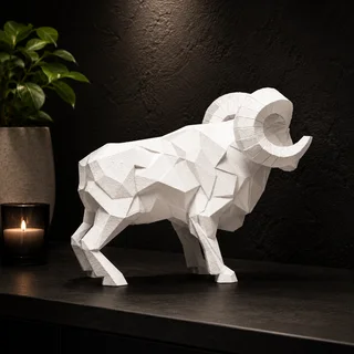 Escultura Borrego Geométrico - Ariz Creativo