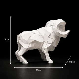 Escultura Borrego Geométrico - Ariz Creativo
