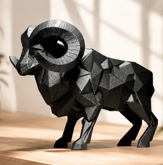 Escultura Borrego Geométrico - Ariz Creativo