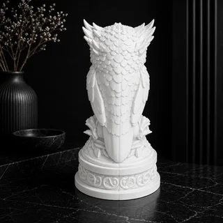 Escultura Búho con Calavera 17 cm - Ariz Creativo