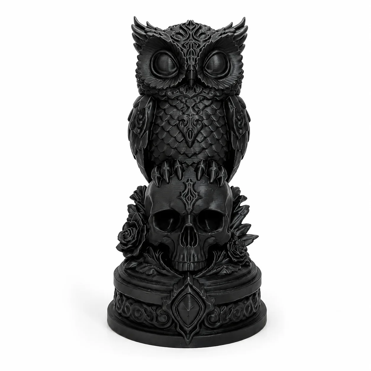 Escultura Búho con Calavera 17 cm - Ariz Creativo