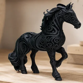 Escultura Caballo Nórdico 15 cm - Ariz Creativo