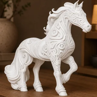 Escultura Caballo Nórdico 15 cm - Ariz Creativo