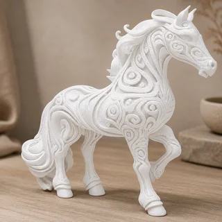 Escultura Caballo Nórdico 15 cm - Ariz Creativo