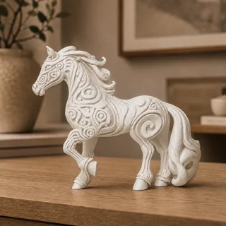 Escultura Caballo Nórdico 15 cm - Ariz Creativo