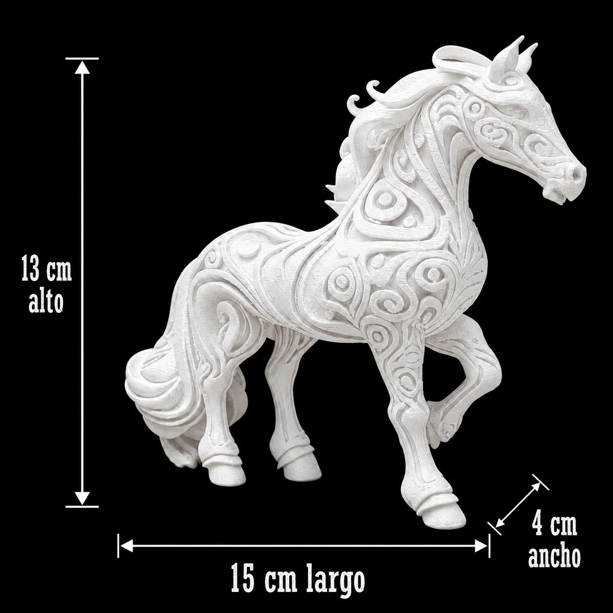 Escultura Caballo Nórdico 15 cm - Ariz Creativo