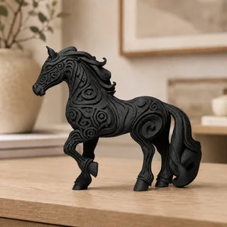 Escultura Caballo Nórdico 15 cm - Ariz Creativo