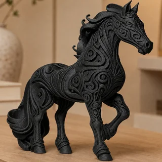 Escultura Caballo Nórdico 15 cm - Ariz Creativo