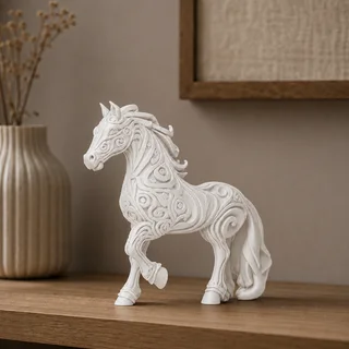 Escultura Caballo Nórdico 15 cm - Ariz Creativo