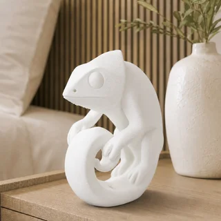 Escultura Camaleón Minimalista 15 cm - Ariz Creativo