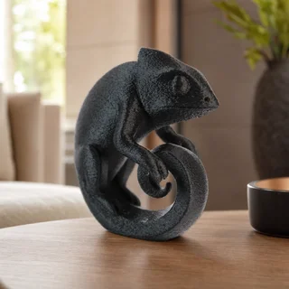 Escultura Camaleón Minimalista 15 cm - Ariz Creativo
