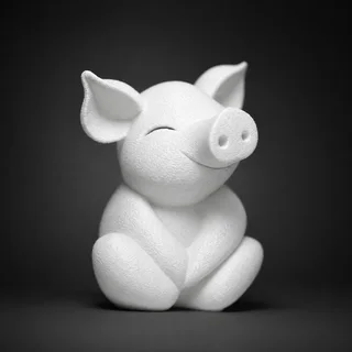 Escultura Cerdito Sonriente - Ariz Creativo