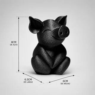 Escultura Cerdito Sonriente - Ariz Creativo