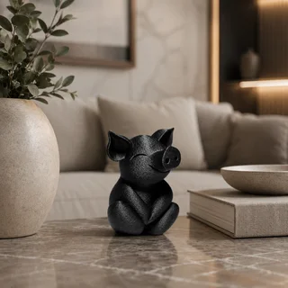 Escultura Cerdito Sonriente