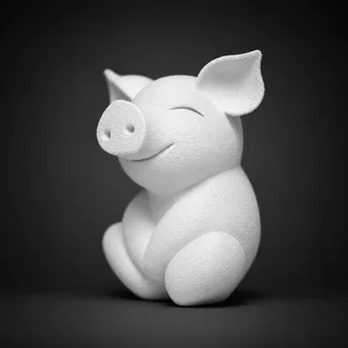 Escultura Cerdito Sonriente - Ariz Creativo