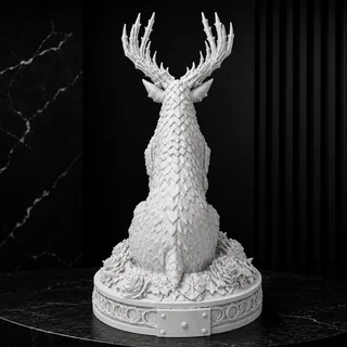 Escultura Ciervo Gótico 17 cm - Ariz Creativo