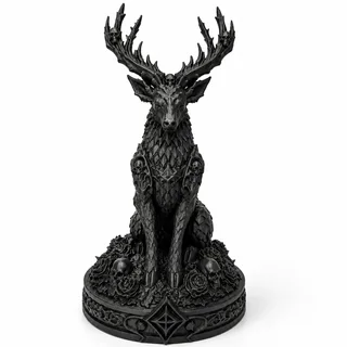 Escultura Ciervo Gótico 17 cm - Ariz Creativo